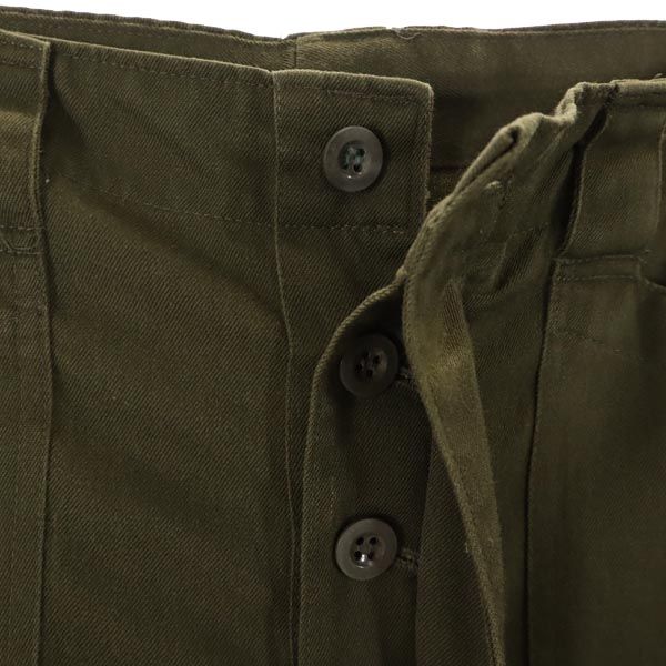 Austrian Army 90s Military Cargo Pants Khaki Button Fly Big Size Men's Used