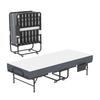 190 × 78 Cm Folding Twin Bed with 9.5 Cm Memory Foam Mattress, Portable Guest Bed/Rollaway Bed Incl. Sturdy Metal Frame & Storage Bag