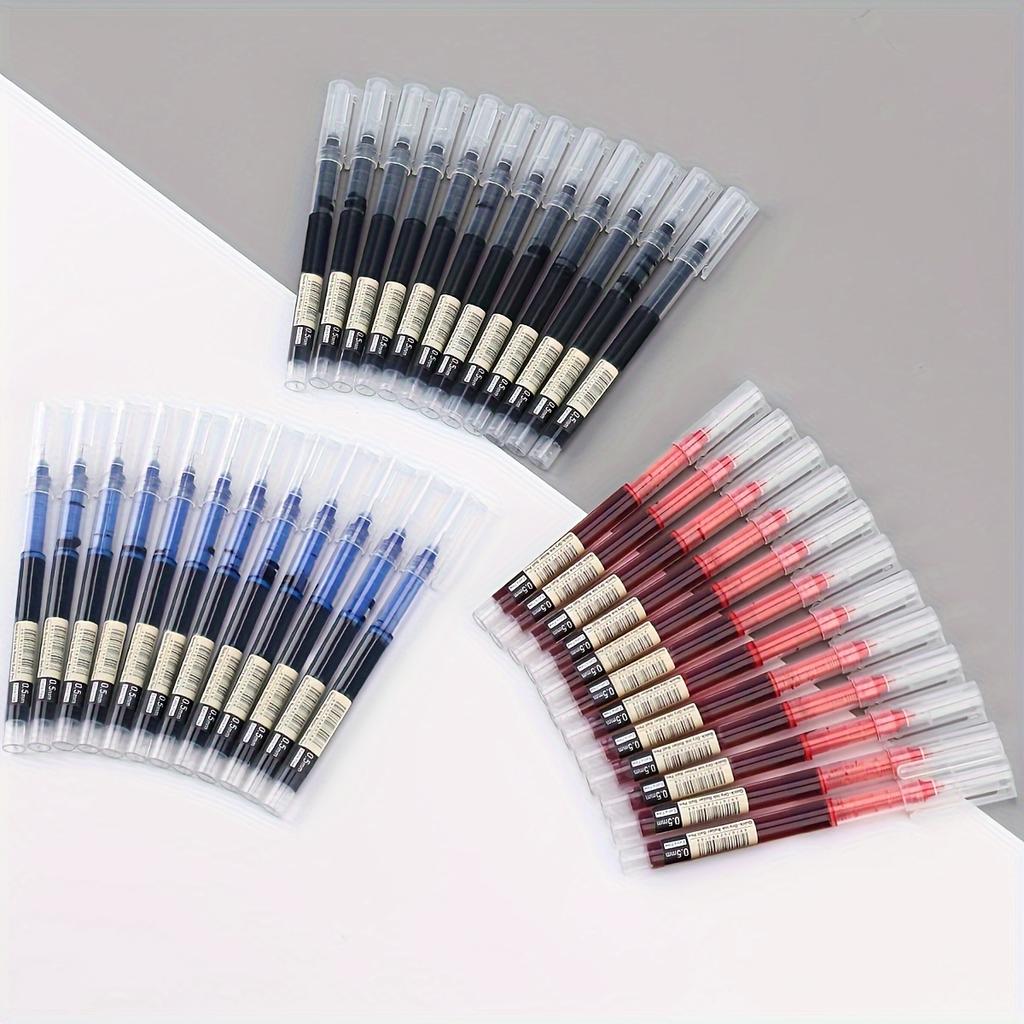 30 quick drying neutral pens, 0.5mm fine tip, smooth writing, quick drying ink, durable plastic, safety cover - perfect for daily use writing pens