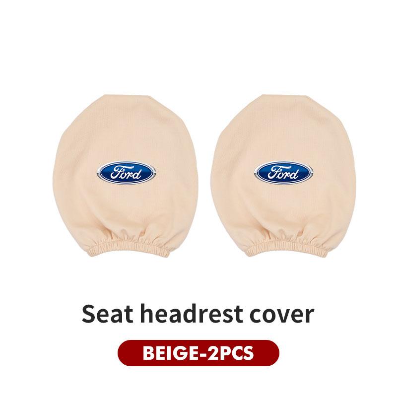 For Ford Car Logo Headrest Cover Dustproof Cover For Front Seat Head Rests Fiesta Ranger Mondeo Escape Ecosport Fusion Explorer
