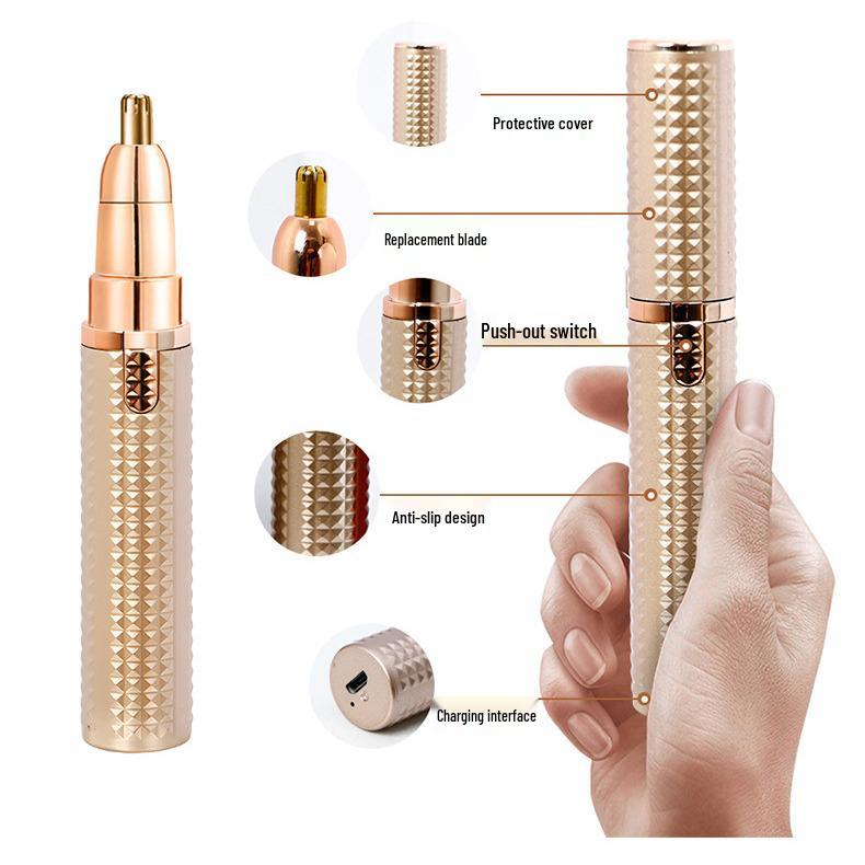 Women's Electric Eyebrow and Nose Hair Trimmer & Razor Set
