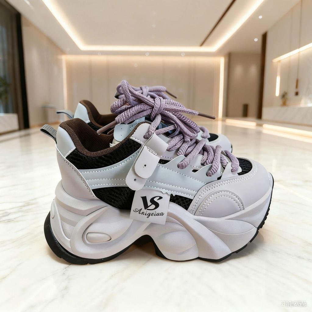 Daddy shoes girl ins autumn new muffin thick-soled small man inner height increase woman