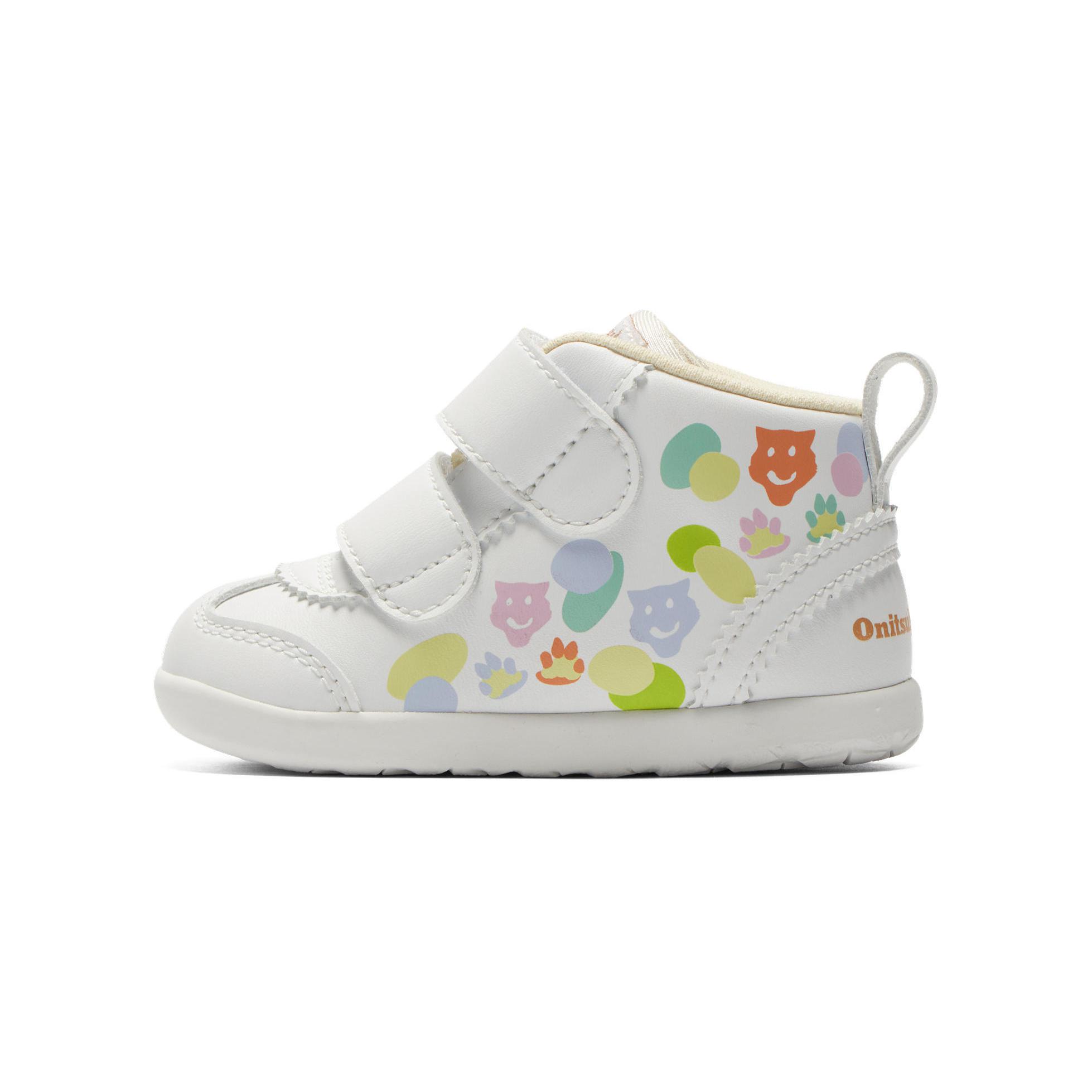 

ONITSUKA TIGER Mexico 66 First Kids Нескользящие полувысокие кроссовки для ходьбы Детские кроссовки Белый Зеленый Оранжевый 1184A221-100 19.5