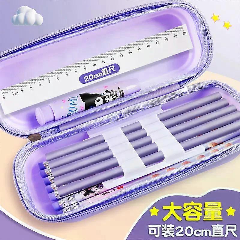 Labubu Pencil Bag Student Cartoon Large Capacity Storage Box Cute Quirky Pencil Case Anime Girls Boys Stationery Box Organizer