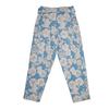 Light Blue Peony Carrot Pants with White Flowers for Women ANTIK BATIK