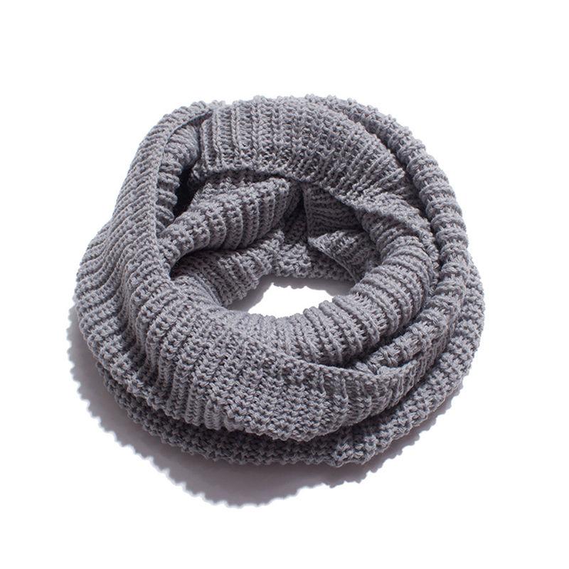 Autumn and Head Pin Woven Scarf Scarf Keep Scarf Two-Loop Warm Fashion Winter Wool
