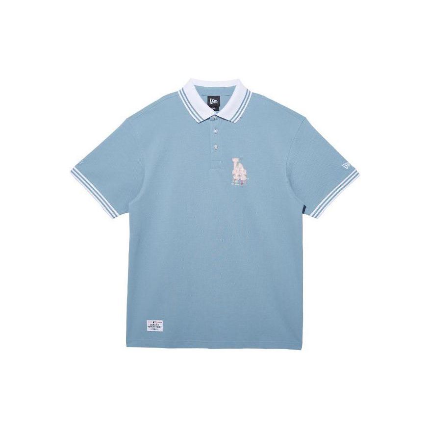 New Era SS22 MLB Striped Logo Embroidered Short Sleeve Polo Shirt Unisex polo shirts 13280340
