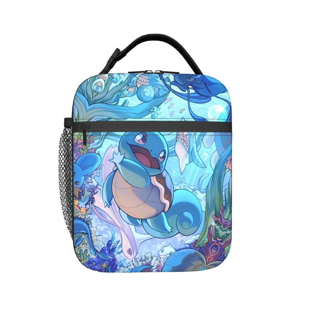 Custom S-Squirtles Insulated Lunch Bag for Women Men Resuable Cartoon Cooler Thermal Bento Box Office Picnic Travel