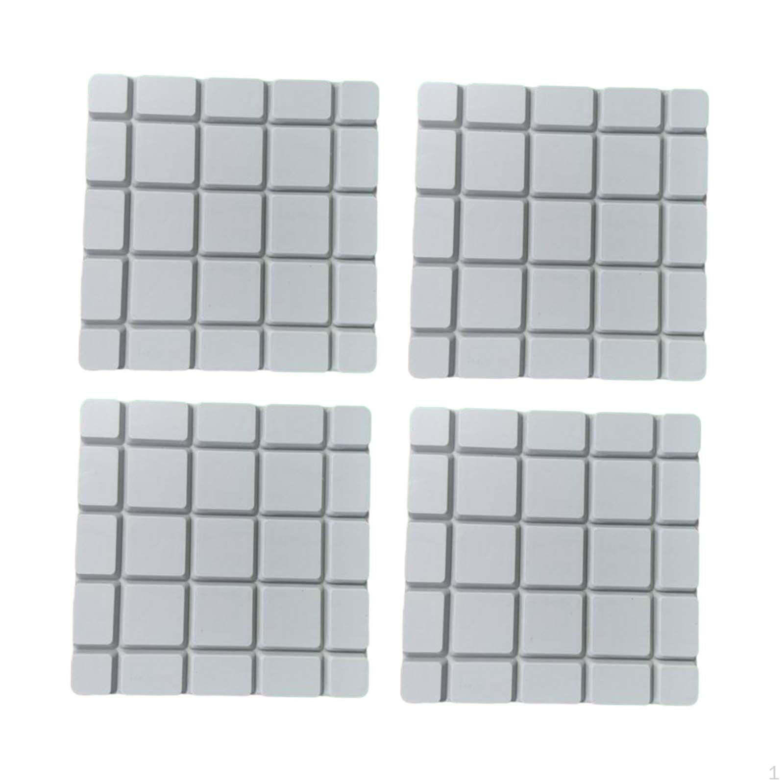 

4 шт. антивибрационные накладки для стиральной машины резиновый коврик предотвращает царапины опорные ножки серый