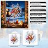 3D Crystal Reindeer Static Cling Window Sticker Christmas Decoration Removable No Residue Glass Storefront Decor