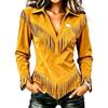 Camicia da donna western a maniche lunghe slim fit