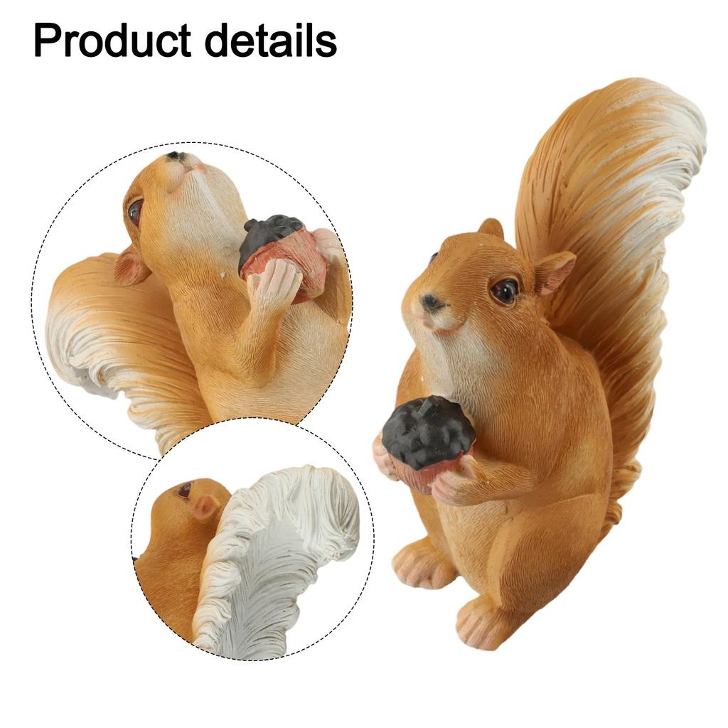 Entzückende Tier-Gartendekoration Eichhörnchen-Statue Naturfreund-Deko