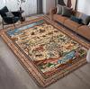 Traditioneller Persischer Teppich Matte Teppich Heimdekoration Wohnzimmer Jagdpferd Nahöstliches Muster Rutschfest Weiche Bodenmatte