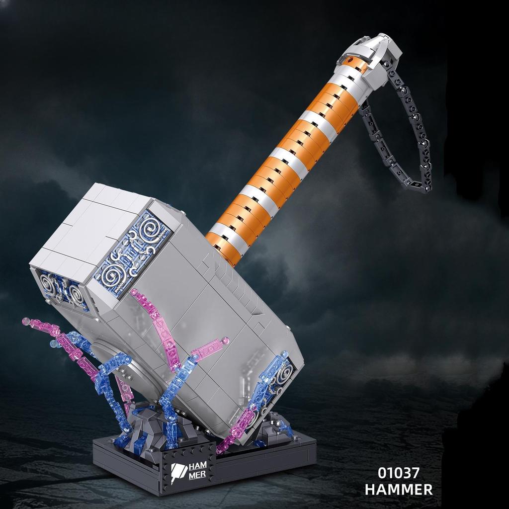 Кумедний Joy 975 деталей Молоток Тора Герої Іграшки Конструктор Головоломка Блок Цеглинка Дитячий Подарунок Хлопчикам #01037