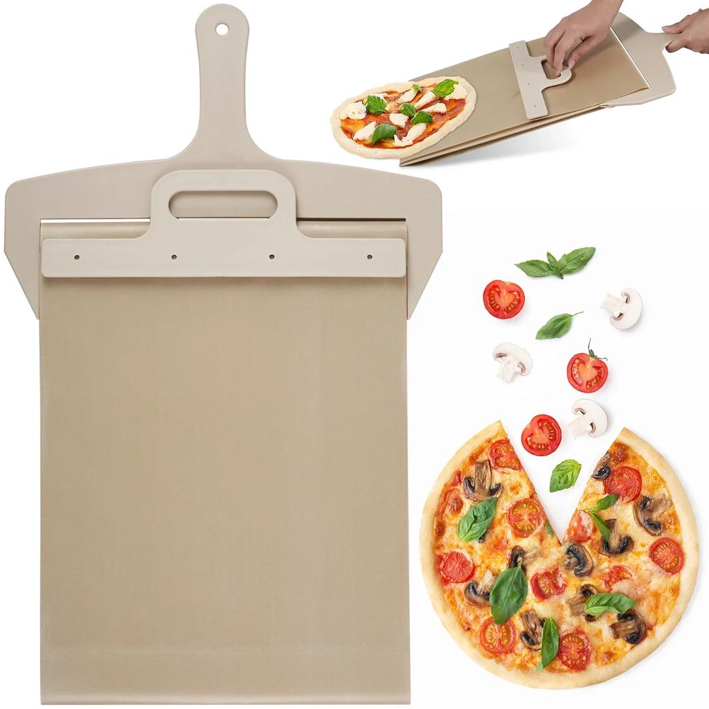 Glidande pizzaspade Bärbar glidande pizzaspade Pizza Slider-paddel Non-stick Spatelpaddel med högtemperaturduk