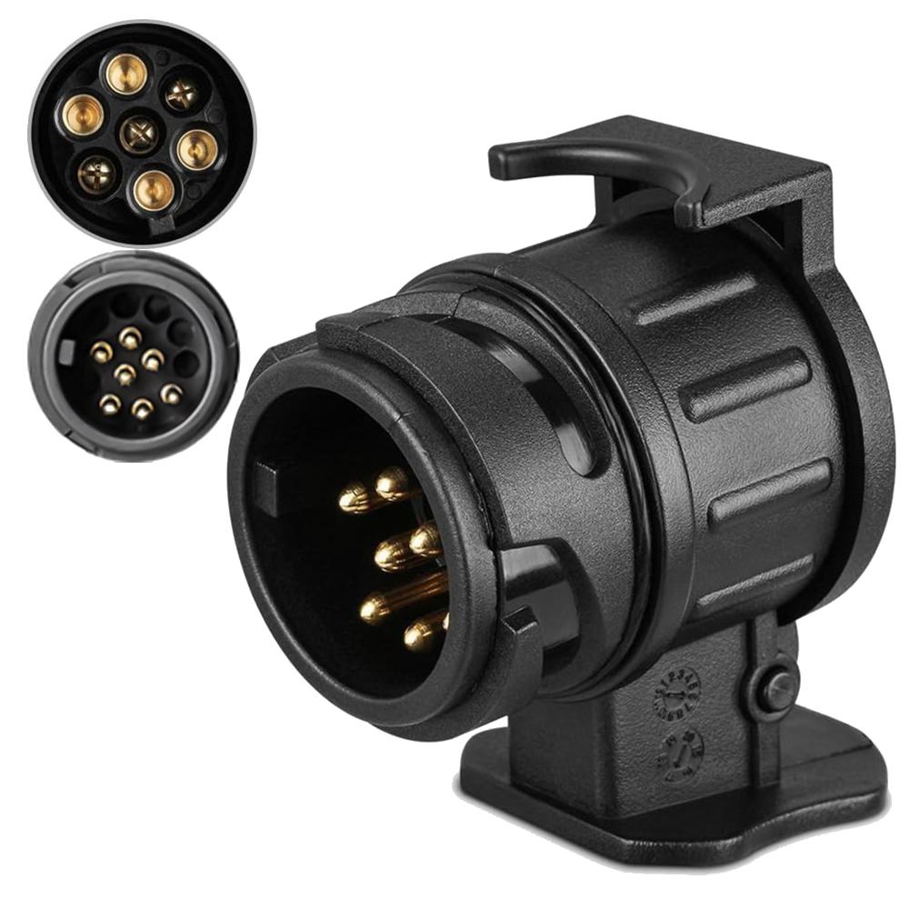 7/13-poliger Wasserdichter Stecker Anhänger Wohnwagen Anhängerkupplung Anhängekupplung Adapter Stecker Konverter Auto LKW Wohnwagen Zubehör