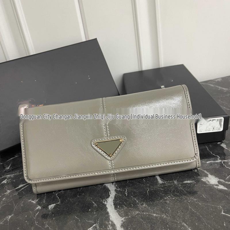 Prada 25 Унисекс Кожаный Клатч Кошелек-сумка большой емкости с несколькими слотами для карт высокого качества 10-19-2 4300₽