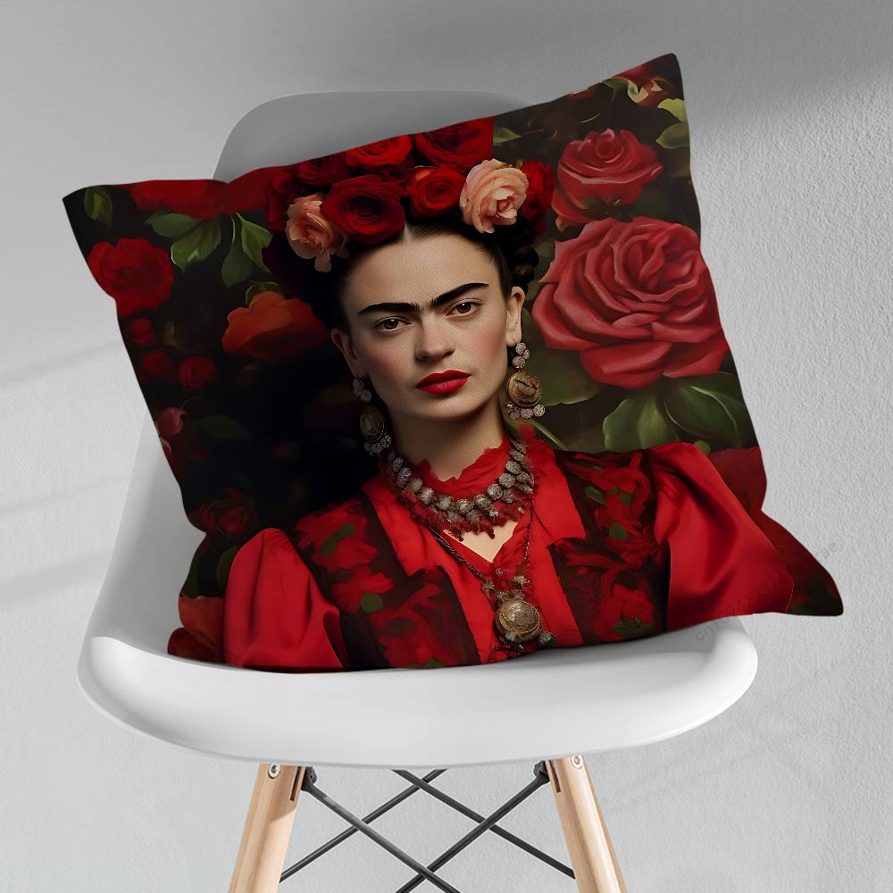 FFridas KKahlo Artiste Pillowcase for Sofa Room Office Decor Printing  Merchandise AllMatch Cushion Cover