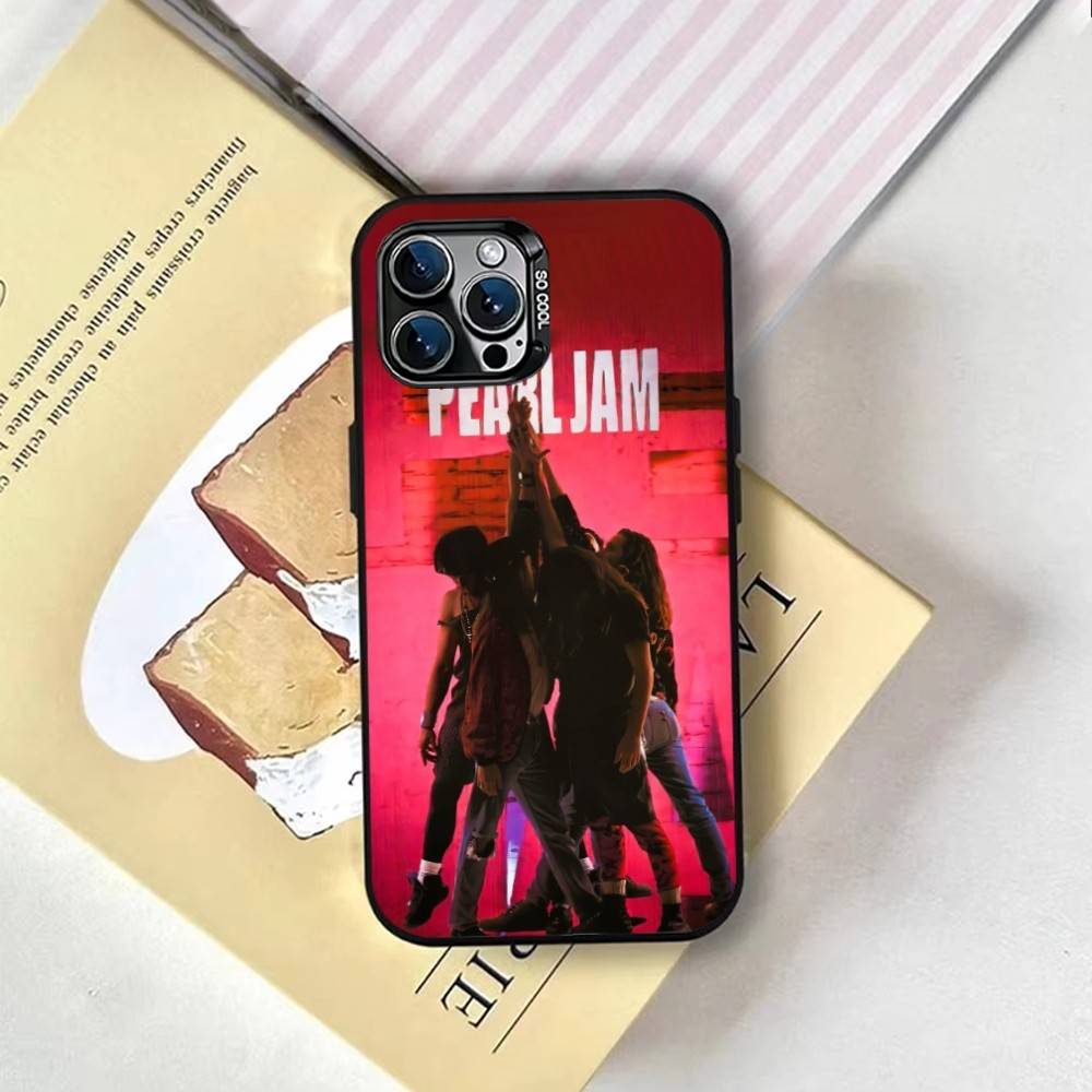 P-Pearl J-Jam Phone Case For iPhone 17,16,15,14,13,12,11 Plus,Pro Max,XS,Colorful Silver Phone Case Funda Cover
