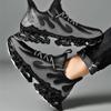 Men's Shoes Tide Men's Waterproof Leather Sneakers Shock Absorption Heightened Casual Shoes Men's Student Shoes