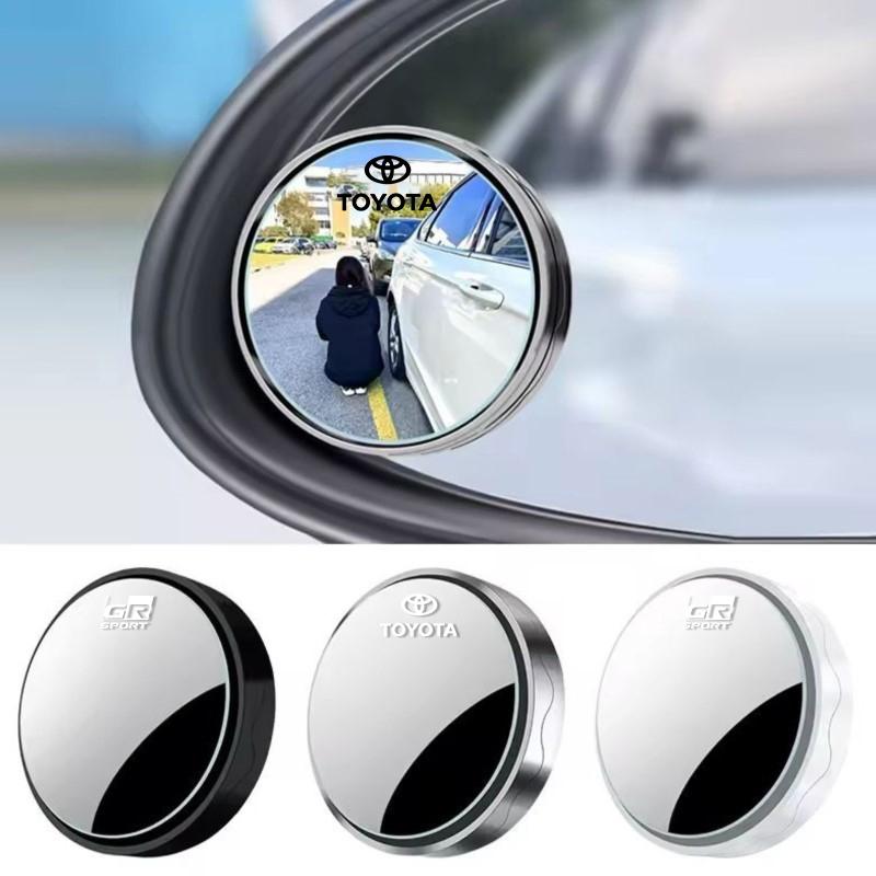 Car Reversing Small Round Mirror Blind Area Auxiliary Mirrors Stickers For Toyota Hilux Aygo Yaris Ractis Corolla Camry Auris