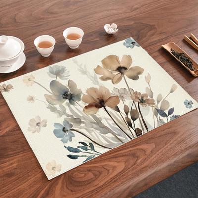 45295 Pcs Gedruckt Tischset Blumenmuster Wärme Isolierung Knitterfrei Schreibtisch Schutz Party Küche Esszimmer