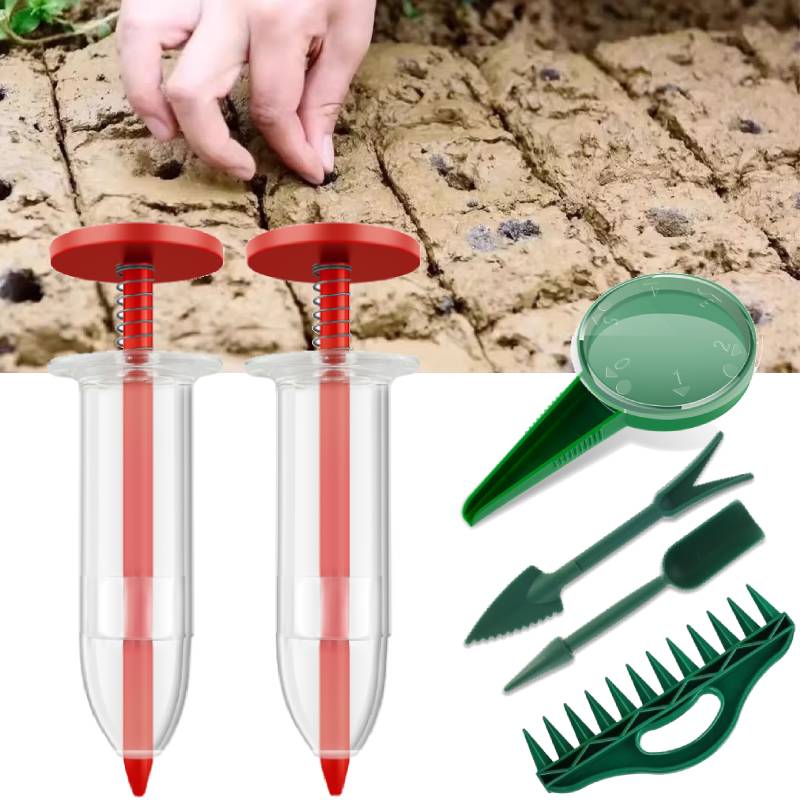 Handheld Seed Spreader Mini Sowing Seeds Dispenser Set Reusable Gardening Spreaders Manual Seedlings Dibber Garden Supplies