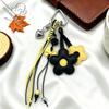 MIU Series: Leather Flower Tassel Woven Beaded Keychain Charm