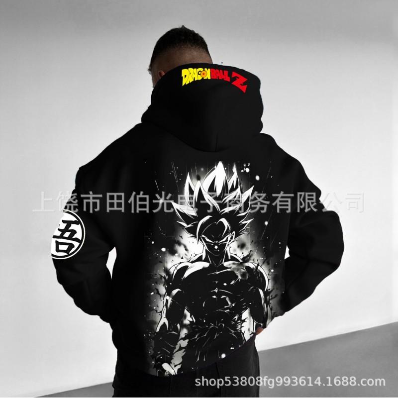 Dragon Ball Z Goku 3D Digital Print Hoodie Men Loose Fit Casual Sweatshirt