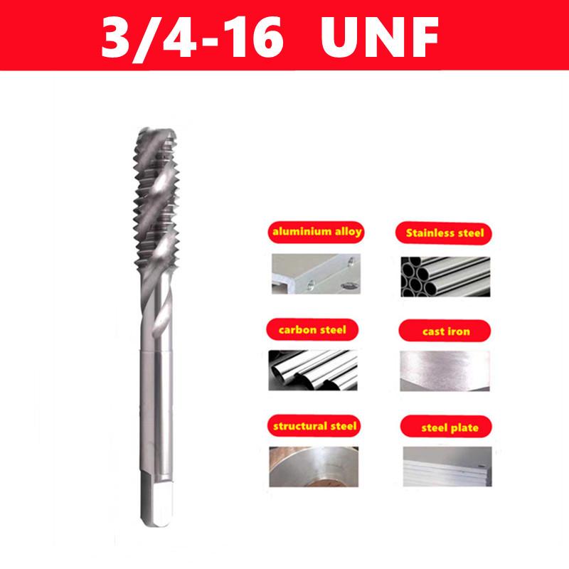 1pcs W6542 HSS American Spiral Groove Machine Tap UNC/UNF, Used for Stainless Steel Internal Thread Tapping and Drilling Tools