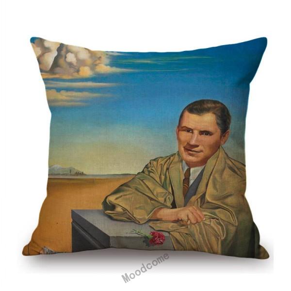 Salvador Dali Surrealism Oil Painting Portrait Decorative Art Cotton Linen Sofa Throw Pillow Case Abstract Art Cushion Cover