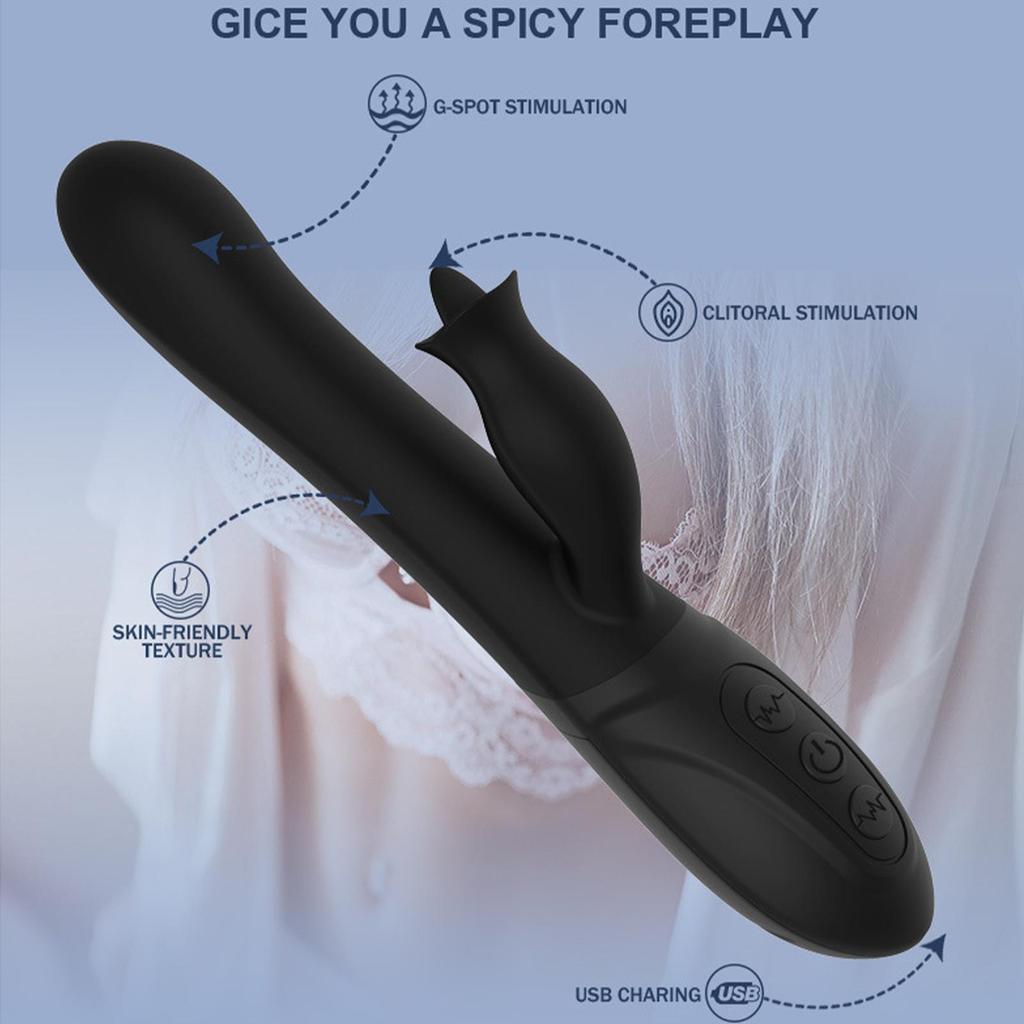 2 In 1 Vibrator Female Vagina Clitoris Nipple G-Spot Stimulator Adult Sex Toy Dildo Goods for Women Masturbation Massager 18+