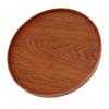 Wood Serving Tray 11.8in Sturdy Wood Simple Elegant Round Multifunction Wooden Tea Tray for Cafe Office Dining Table