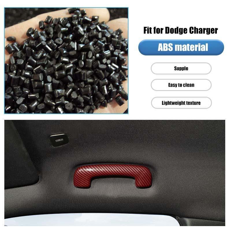 ABS Top Handle Decoration Protective Cover Sticker Fit For Dodge Charger 2011 Up Car Interior Accessories