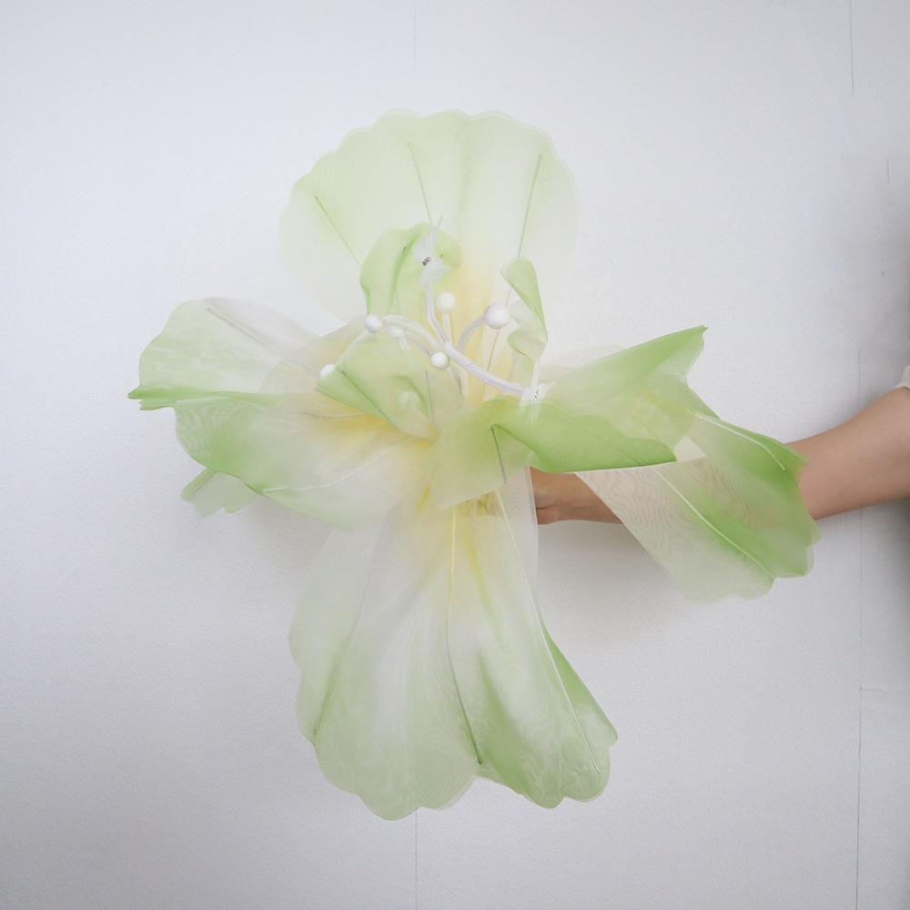 Новый 60 см Искусственный Ирис Большой Цветок Пушистые Лепестки Искусственные Цветы Напольная Выставка Гигантский Марлевый Имитация Ириса Пространственный Орнамент