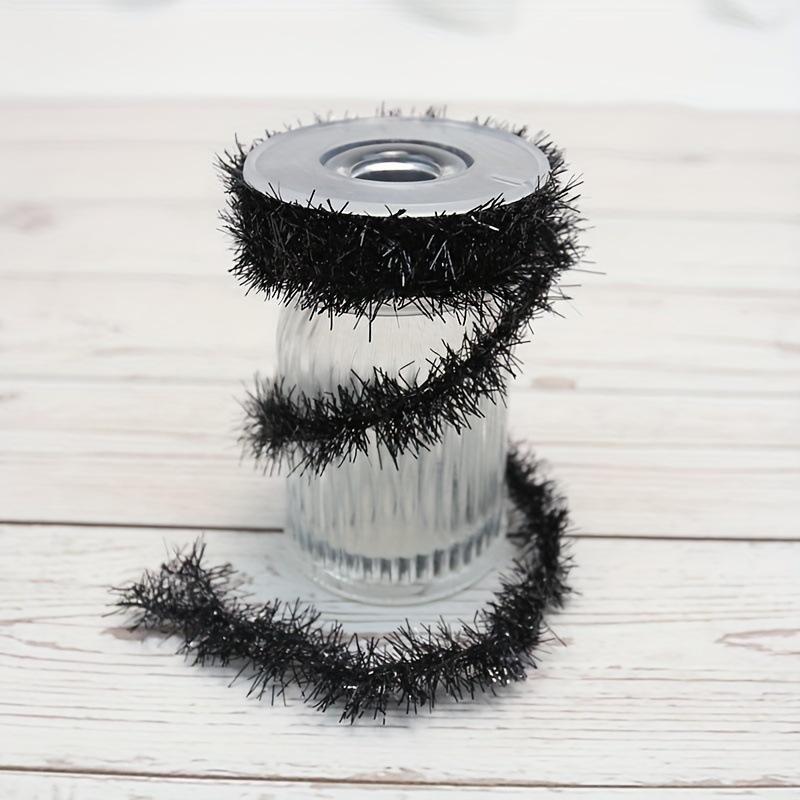 

Christmas Colored Wool Strips Colorful Bow Tie DIY Metal Wire Yarn Holiday Decorations Halloween Christmas Decorations чёрный