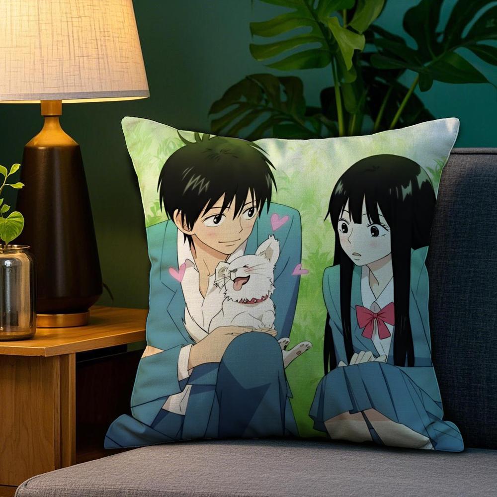 K-Kimi Ni T-Todoke Аниме Наволочка Плюшевая Ткань Мягкая Двусторонняя Печать Чехол для Подушки Дивана Наволочки для Декоративных Подушек 12x12Inch