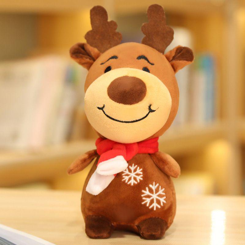 Non-toxic Xmas Tree Plush Toy Santa Claus Elk Soft Stuffed Doll Kids Gift Xmas