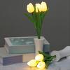 Tulpe Nachtlicht Batteriebetrieben Weiches LED Tulpen Nachtlampe für Schlafzimmer Schreibtisch Wohnzimmer Romantische Dekoration Energiesparende Nachttischlampe Umgebungslicht