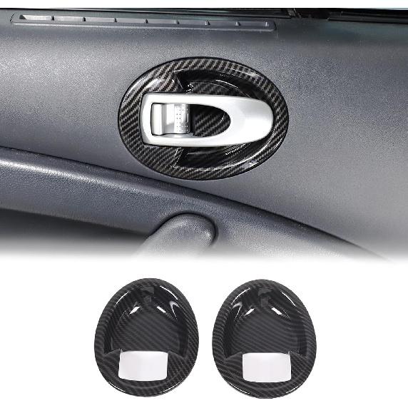 Inner Door Bowl Panel Cover Trim for Mitsubishi Eclipse 2006-2011, 2PCS ABS Material Car Inner Door Handle Bowl Panel Frame Protector Accessories