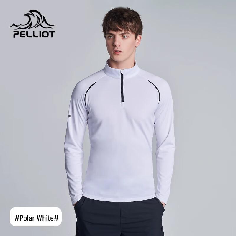 Pelliot Men's Stand Collar Quarter-Zip Performance T-Shirt