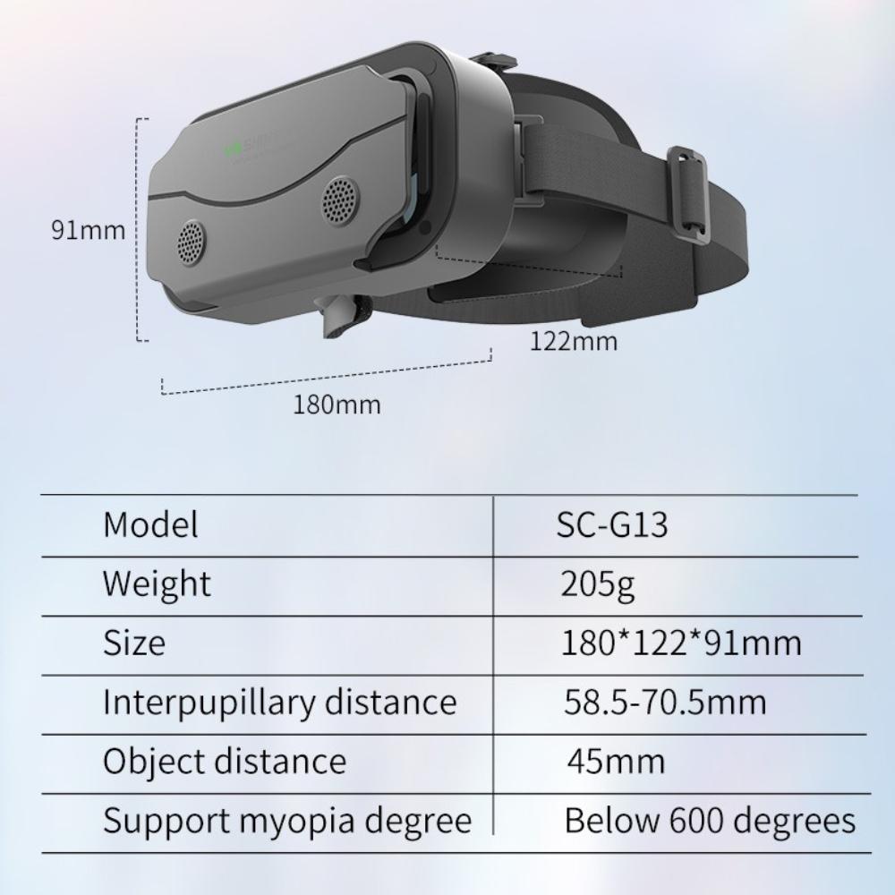 3D Virtual Reality Glasses  - Smartphone Compatible VR Headset for Immersive Movie Watching & Gaming, 100° Panorama Digital VR Goggles