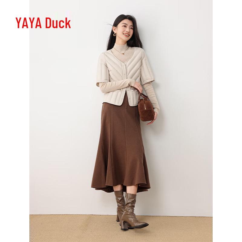 Yaya Women's Lightweight V-Neck Short-Sleeve Down Layering Cardigan