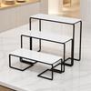 3 Pieces Rectangular Dessert Display Stand Easy to Clean Buffet Risers Sleek