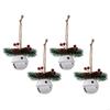 Christmas Tree Bells Hanging Ornament 4PCS Christmas Bells Hanging Decoration for Door Wreath Window Indoor and Outdoor
