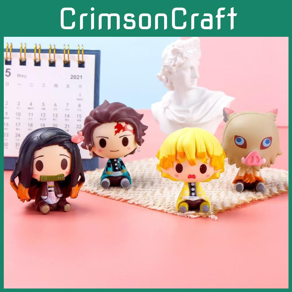 Fun Cartoon Style Demon Slayer Tanjiro And Nezuko Pvc Models Ideal For Office Display