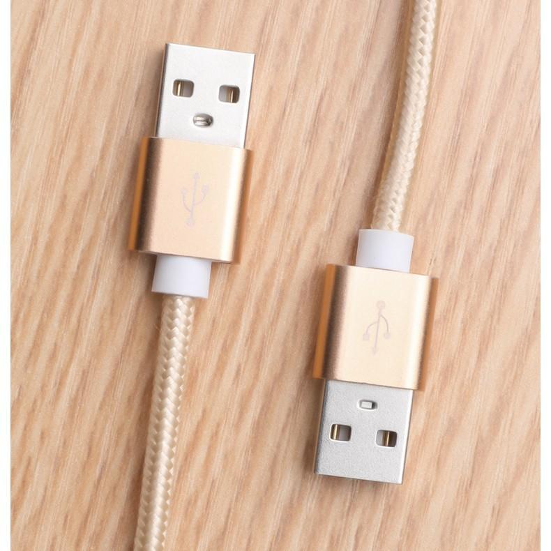 Factory Direct Sales Dual-Head USB 20 Weaving Material Male-to-Male Hard Drive Data Cable with Fast Charging