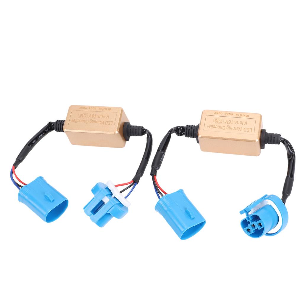 2pcs 9007 9004 LED Headlight Decoder 9 16V LED Bulb Anti Flicker Canceller Decoder Replacement for GM Vehicles