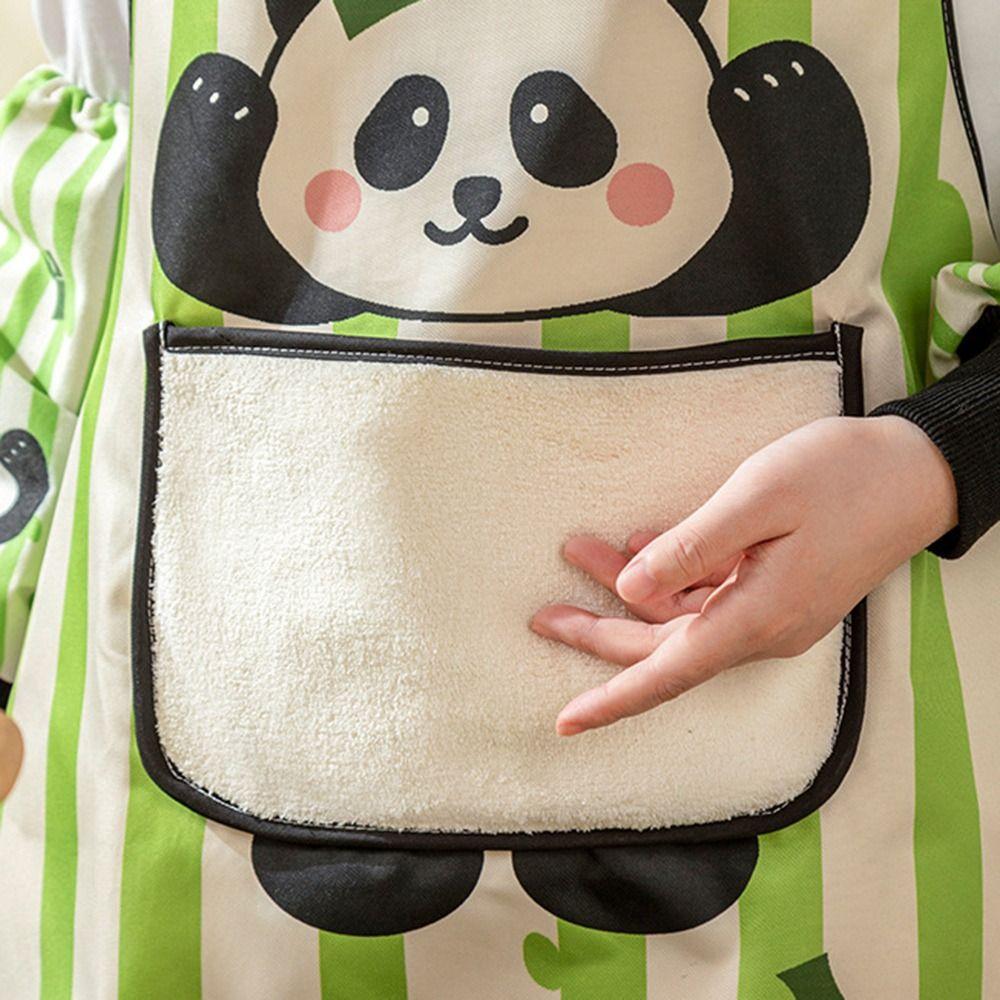 Waterproof Oil Resistant Kitchen Aprons Vest Style Anti Dirty Wipeable Hands Apron with Removable Hand Towel Detachable