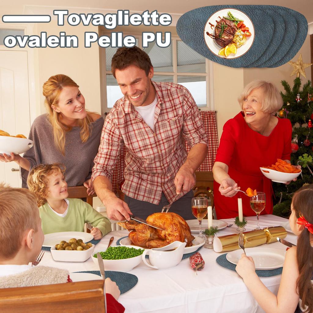 Dining Table Mat Leather Dinner Placemat Table Plate Mat 4 Pieces Heat-Resistant Home Decor For Indoor Outdoor Farmhouse